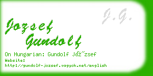 jozsef gundolf business card